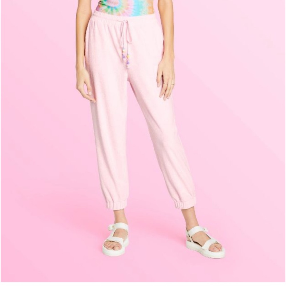 STONEY CLOVER WOMENS JOGGERS LARGE PINK